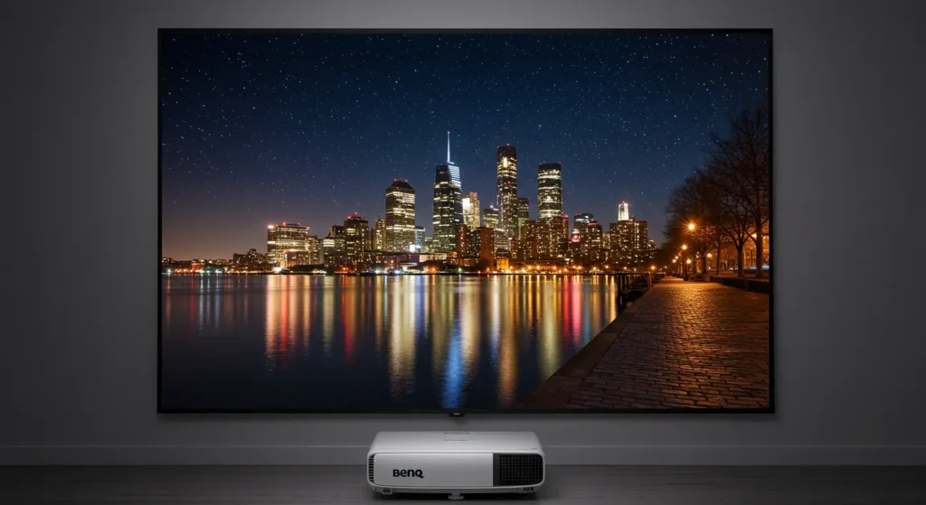 BenQ HT2550で投影された高精細な4K映画のスクリーンショットまたはイメージ